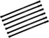 6 Pack Spring Tension Curtain Rod Adjustable Length for Kitchen, Bathroom, Cupboard, Wardrobe, Window, Bookshelf DIY Projects (Black - 6 Pack,15.7" to 28" Adjustable)