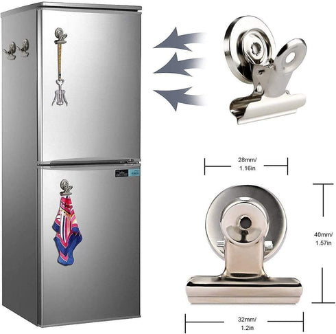 GRTARD Magnetic Clips 60 Pack Fridge Magnets Clips Magnetic Hooks Clips, Strong Refrigerator Magnets Clips, Whiteboard Magnetic Clips, 1.2 Inch (Silver)€¦