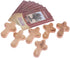 Zuluf Six Small Olive Wood Crosses The Holding Crosses From Israel | Handheld, Comforting Design for Clutching, Clinging With 6 Holy Land Certificates 6cm / 2.5 Inch Each Cross - CRS095