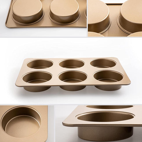 Hamburger Bun Pan, Nonstick Hamburger Bread Forms 4 Inch Cake Pan Mini Round Disc Pan for Baking Burger Buns English Muffin Whoopie Pies Muffin Top