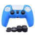 PS5 Controller Skin,Hikfly Silicone Cover for PS5 Grips Playstation 5 Controller Cover Protector Sleeve Kits Video Games with FPS Pro Thumb Grips Caps(Blue)