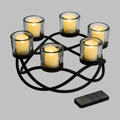 LED Tea Lights Rechargeable Candles with USB Charging Cable, 6 PCS Votive Tea Light with Remote, Flameless Flickering Warm White Tealights Candle for Halloween, Pumpkin Light, Christmas Decorations