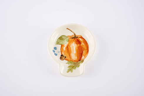 Mud Pie Gather Spoon Rest Set, Dish 5" Dia 12"