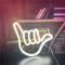 QiaoFei Hand Shape Finger Neon Sign Lights Hanging Decorative Neon Light USB or Battery Operated for Home Bedroom Bar Restaurant Christmas Birthday Party Gift LED Art Wall Decoration Light-White