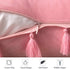 MIULEE Pack of 2 Velvet Soft Solid Decorative Throw Pillow Cover with Tassels Fringe Boho Accent Cushion Case for Valentine's Day Couch Sofa Bed 20 x 20 Inch Bright Pink