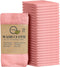 Softolle 100% Cotton Ring Spun Wash Cloths Bulk Pack of 24 Pieces Washcloths 12x12 Inches Wash Cloth for Face, Highly Absorbent, Soft and Face Towels (Pink)