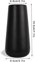 SANFERGE Ceramic Flower Vase for Home Décor Office Decoration, 8 Inch, Black