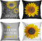 Britimes Throw Pillow Covers Home Decor Set of 4 Pillow Cases Decorative 18 x 18 Inches Outdoor Cushion Couch Sofa Pillowcases Sunflower