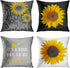 Britimes Throw Pillow Covers Home Decor Set of 4 Pillow Cases Decorative 18 x 18 Inches Outdoor Cushion Couch Sofa Pillowcases Sunflower