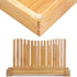 Bamboo Foldable Bread Slicer Compact Bread Slicing Guide with Crumb Catcher Tray for Homemade Bread Thickness Adjustable