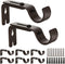 LISHINE 8 Pcs Bronze Curtain Rod Brackets for 1 Inch Rods, Adjustable Curtain Rod Holders, Heavy Duty Curtain Hardware Brackets, Single Rod Bracket for Wall