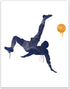 Soccer Wall Art Prints - Particle Silhouette Set of 2 (11x14) Poster Photos - Man Cave- Bedroom Decor - Kids - Paint