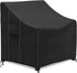 ZEJUN Patio Chair Covers, 33" Wx34 Dx31 H Waterproof Outdoor Furniture Cover, 600D Durable Lounge Deep Seat Covers for Patio Garden Lawn Sofa Wicker Chair, UV & Rip & Fade Resistant Covers, Black