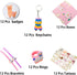 Llama Birthday Party favors Supplies Set - Llama Bracelets, Rings, Tattoos, Badges, KeyChains and Goodie bags for Classroom Rewards Carnival Prizes Set Gifts for Kids Girls - Serve 12 Guests -72Pcs