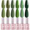 MIZHSE Carnival Evergreen 18 ml Gel Nail Polish Set- Army Green Nail Gel 6 Colors kits Olive Neon Green gel nail with Gift Box Nail Gel Soak Off UV LED Salon Dark Green kit (Green Set)