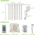 String Lights Curtain USB or Battery Powered, Bedroom Fairy Lights with Remote for Wall Party Christmas Indoor Outdoor Decor,(Cool White,7.87Ft x 5.9Ft)