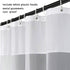 UFRIDAY Extra Long White Shower Curtain, Fabric Bath Curtain with Mesh Window, Weighted Bottom Hem, 72 x 78 Inch