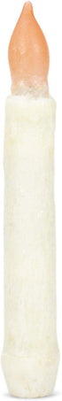 The Country House Smiling White Snowman Timer 6.5 inch Acrylic Decorative Christmas Taper Candle