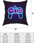 ZFYIPOK Gamer Throw Pillow Case, 18x18 Pillow Cover Set of 4 Video Game Neon Sign Square Case Decorative Cushion Home Sofa Chair Car for Boys Bedroom Playroom - Pink Purple (Retro Game Neon)