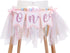 Pink Sweetheart One Birthday Banner - Pink Tutu Skirt High Chair Banner , 1st Birthday Party Gifts for Girls , Pink Bow-knot Decoration , Birthday Party Decorations , Photo Decoration Props , Valentines Day Banner