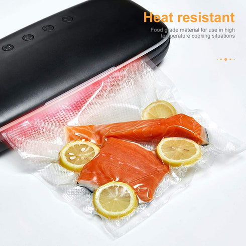 Vacuum Sealer Bags for White Dolphin 2-Pack 10"x16' inch Rolls for Food Srorage Saver Commercial Grage Bag Preservation,BPA free,One Side Texture One Side Smooth