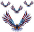 Practisol Bald Eagle Car Decals American Flag Car Decal Stickers Patriotic American Eagle Car Decal Graphics Vinyl Stickers Decals for Car Hood Window Body Side Decal and Graphics (3 Sizes 4 Pack)