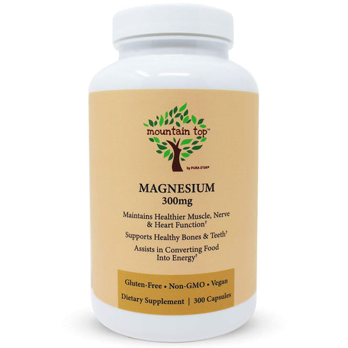 MOUNTAIN TOP Magnesium 300mg Capsules (300 Count) - Magnesium Oxide Mineral Supplement for Nutrition Support