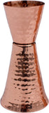 Prince of Scots Premium Hammered Pure Solid Copper Double Side Jigger, 1 ounce and 2 ounce Cups with 5 marks for measurement