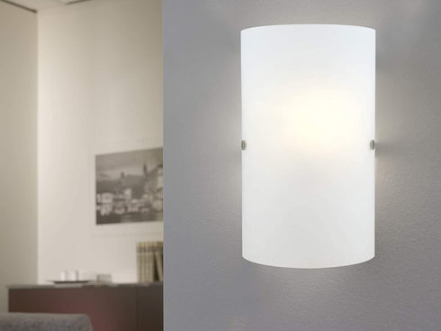 EGLO 20131A Troy Wall Sconce, Matte Nickel, 11.80x7.10x6.25