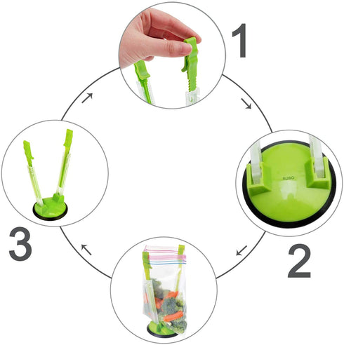 Baggy Rack Holder For Food Prep Bag/plastic Freezer Bag/Ziplock Bag Holder Stand, Meal Planning/prep Bag Holders,4 Pack/4pcs