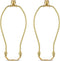 8 Inch Detachable Lamp Shade Harp Holder for Table and Floor Lamps, 2 Set Heavy Duty Lamp Shade Bracket with 3/8 Standard Saddle and Lamp Finial, Polished Brass