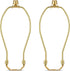 8 Inch Detachable Lamp Shade Harp Holder for Table and Floor Lamps, 2 Set Heavy Duty Lamp Shade Bracket with 3/8 Standard Saddle and Lamp Finial, Polished Brass