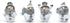 Ganz 1.5" Miniature Glittered Snowman Figurines - Set of 4 Assorted Styles