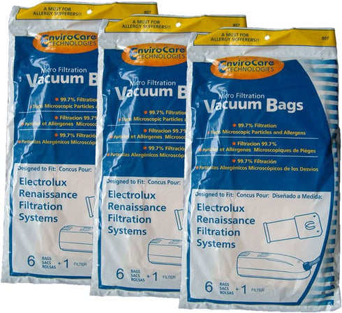 18 EnviroCare Replacement Designed To Fit Electrolux Renaissance Micro Filtration Style R Vacuum Bags + 3 Filters