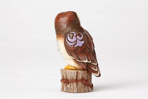 Enesco Jim Shore Heartwood Creek Owl on Tree Stump Miniature Figurine, 3.5 Inch, Multicolor