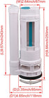 BQLZR White Toilet Cistern Dual Flush Push Button Valve 25cm Height Fit for Drain Diameter 65-75mm (See Video)