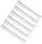 KXLife 6 Pack Smallest Spring Tension Curtain Rod for Narrow Window, Cupboard Dividers(White, 5 to 7.5 Inch)