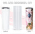 20oz Sublimation Skinny Tumbler Sets White Blank with Lids Straws for Heat Transfer Stainless Steel Double Wall Insulated Skinny Tumbler Vacuum DIY Gift Brush Shrink Film 2 Pack
