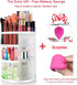 Makeup Organizer,360 Degree Rotating Cosmetics Organizer with 3 Pcs Makeup Sponge,7 Layers Adjustable Cosmetic Display Case for Countertop,Large Storage Box Make up Brush Holders Gifts for Women
