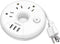 Travel Power Strip, NTONPOWER 3 Outlets 3 USB Portable Desktop Charging Station Short Extension Cord 15 inches for Office, Home, Hotels, Cruise Ship, Nightstand, White