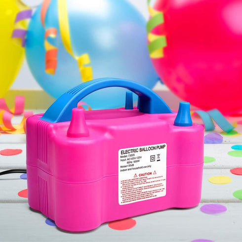 Electric Air Balloon Pump, Portable Dual Nozzle Electric Balloon Blower Air Pump Balloons Inflator for Decoration, Party, Sport,Gifts:2 Balloon Tying Tools