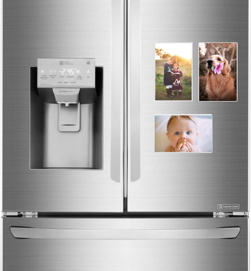 Magnetic Photo Holders for Refrigerator - Magnetic Photo Picture Frames - White Magnetic Photo Pockets - Holds 4x6 Photos (20)