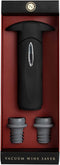 Cork Pops Matte Black Nicholas Collection Soft Touch Silicone Vacuum Wine Saver Set