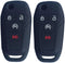 2Pcs Silicone Car Remote Key Fob Cover Case for Ford F-150 F-250 F-350 Fusion Fiesta Mustang Explorer Skin Jacket 4 Button