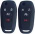 2Pcs Silicone Car Remote Key Fob Cover Case for Ford F-150 F-250 F-350 Fusion Fiesta Mustang Explorer Skin Jacket 4 Button