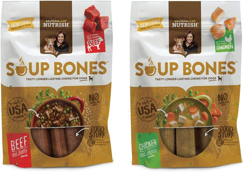 Rachael Ray Nutrish Soup Bones Dog Treats 2 Pack Bundle 6.3oz Packs