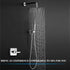 Voolan Rainfall Shower Head - High Flow Showerhead Made of 304 Stainless Steel - Universal Wall and Ceiling Mount(12 Inch, Chrome)