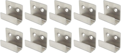 Stainless Steel Flat J Hooks Hanger, Ceramic Tile Billboard Display Board Holder Wall Mount Heavy Duty Hook Brackets Silver, Pack of 10