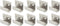 Stainless Steel Flat J Hooks Hanger, Ceramic Tile Billboard Display Board Holder Wall Mount Heavy Duty Hook Brackets Silver, Pack of 10