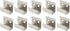 Stainless Steel Flat J Hooks Hanger, Ceramic Tile Billboard Display Board Holder Wall Mount Heavy Duty Hook Brackets Silver, Pack of 10